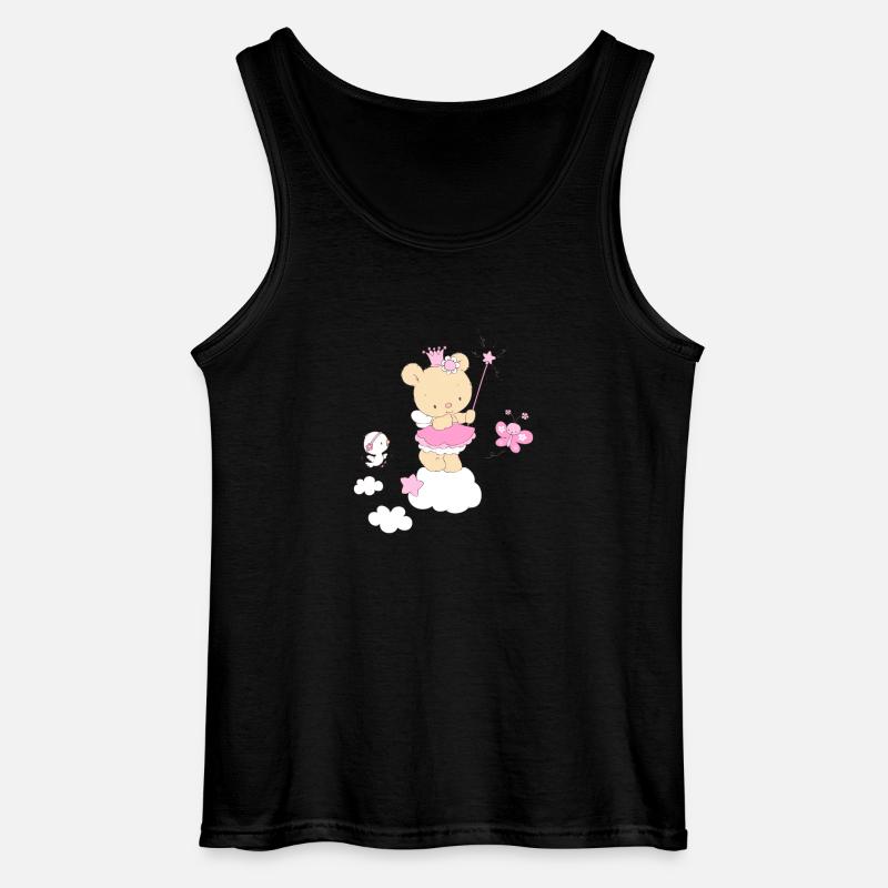 Magic Teddy Bear Princess - Gildan Men’s Tank Top - black