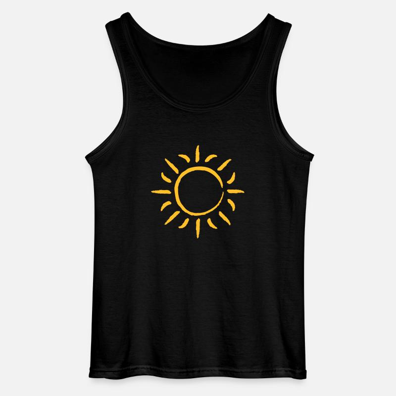 Schöne Gelbe Sonne - Gildan Männer Tank Top - Schwarz