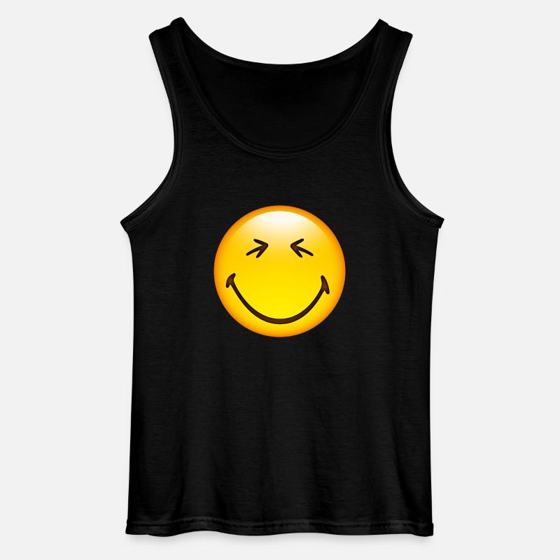 Smiley Happy - Gildan Männer Tank Top - Schwarz