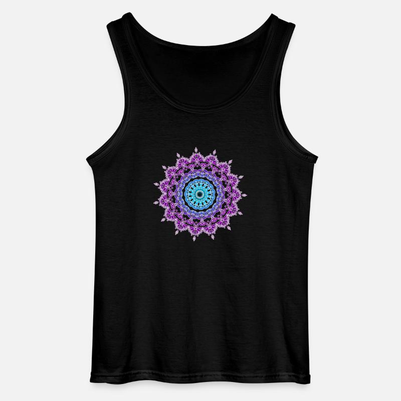 Mandala - Gildan Männer Tank Top - Schwarz