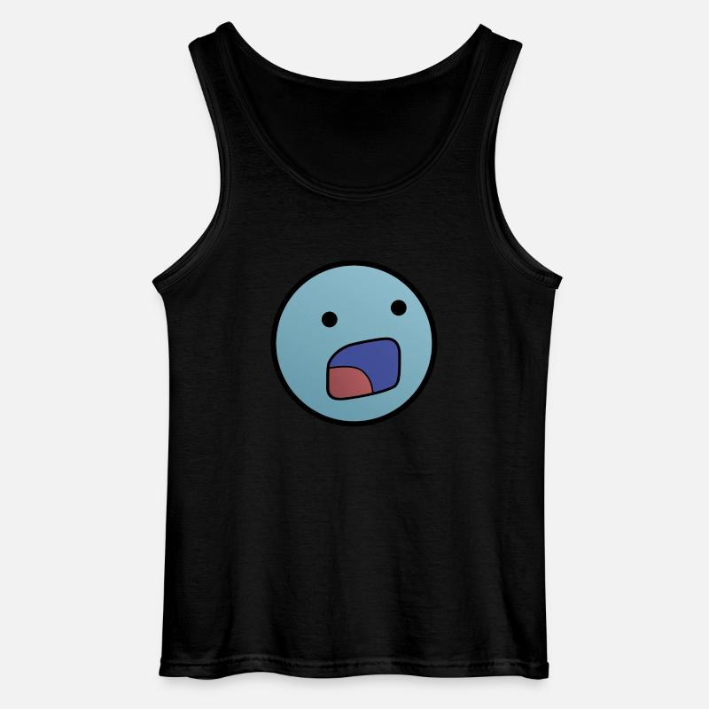 "D:" - Doppelpunkt D (Twitch Emote) - Gildan Männer Tank Top - Schwarz
