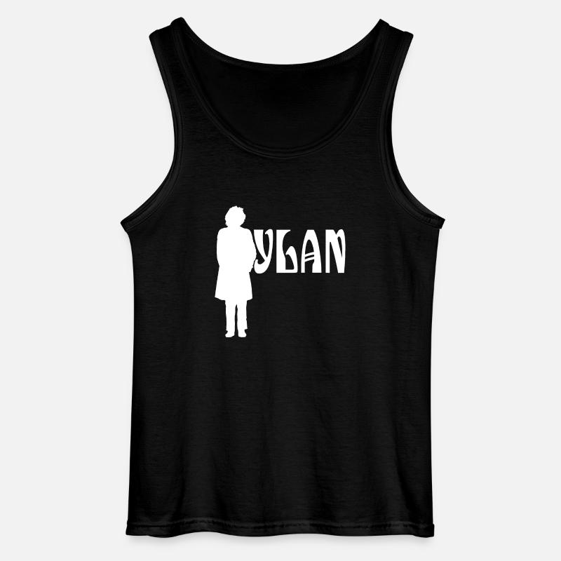 Silhouette White Bob Dylan - Gildan Männer Tank Top - Schwarz