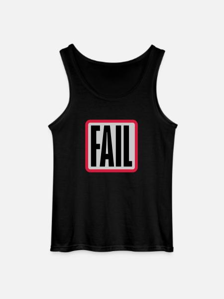 Button Fail Logo - Gildan Men’s Tank Top - black