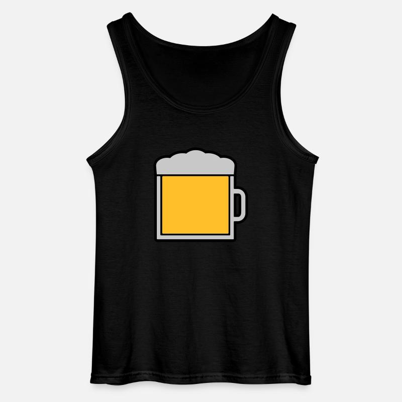 Icon Logo Großes Bierglas - Gildan Männer Tank Top - Schwarz