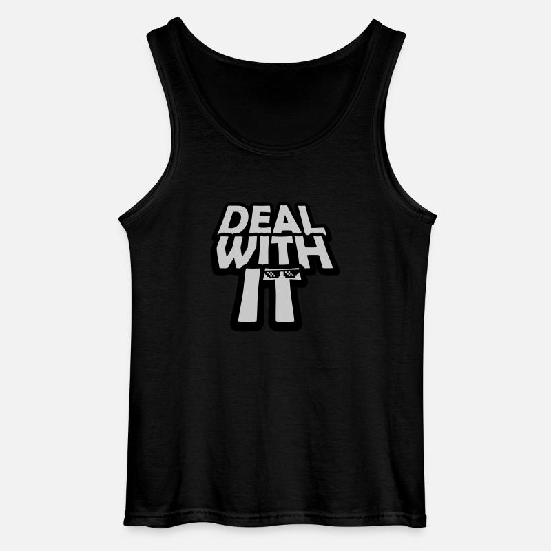 Cool Deal with it - Gildan Männer Tank Top - Schwarz