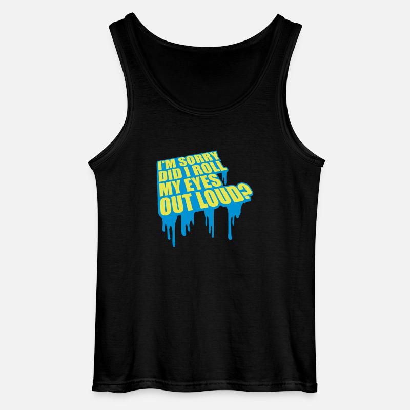 Roll My Eyes Out - Gildan Männer Tank Top - Schwarz
