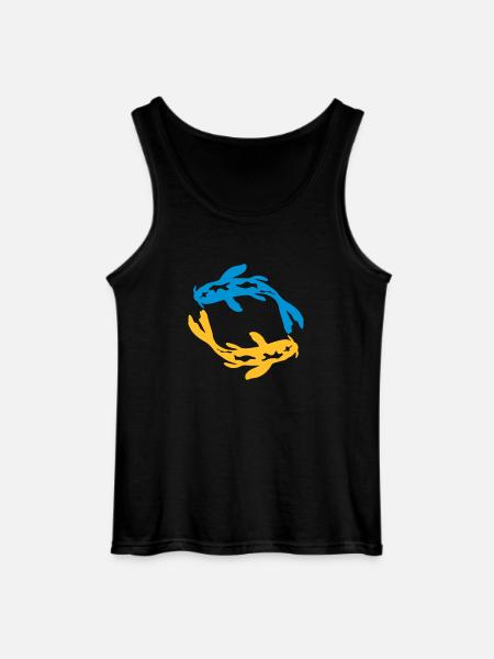 Design Nishikigoi Koi Circle - Gildan Men’s Tank Top - black