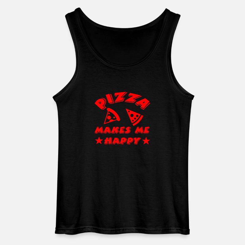 Pizza - Gildan Männer Tank Top - Schwarz