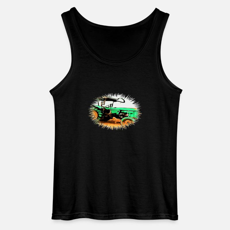Traktor - Gildan Männer Tank Top - Schwarz