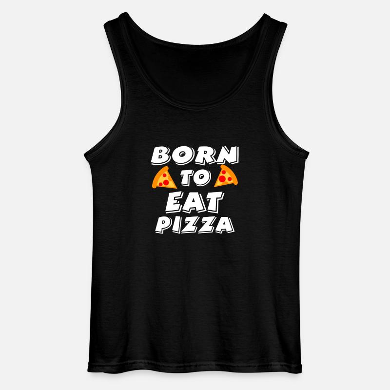 Pizza - Gildan Männer Tank Top - Schwarz