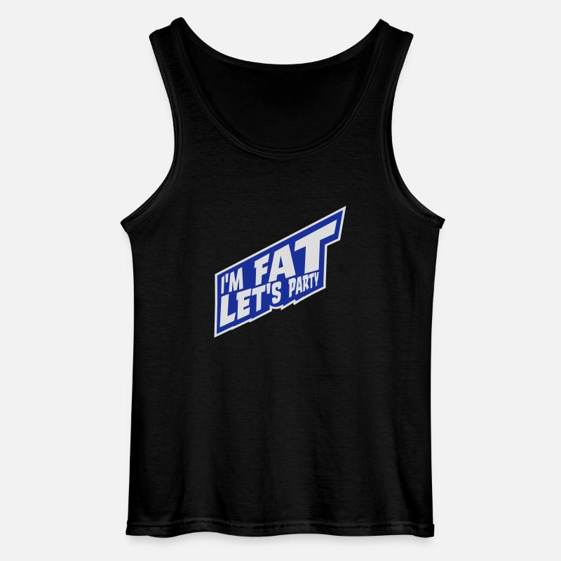 im fat lets party - Gildan Männer Tank Top - Schwarz