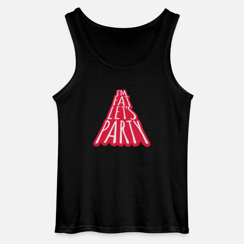 im fat lets party - Gildan Männer Tank Top - Schwarz