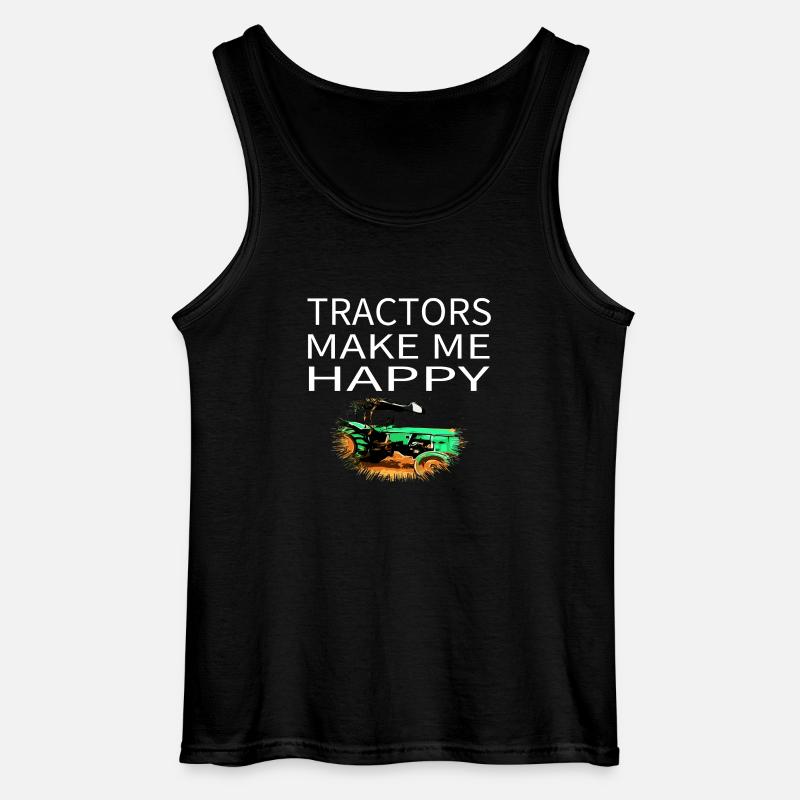 Traktor - Gildan Männer Tank Top - Schwarz