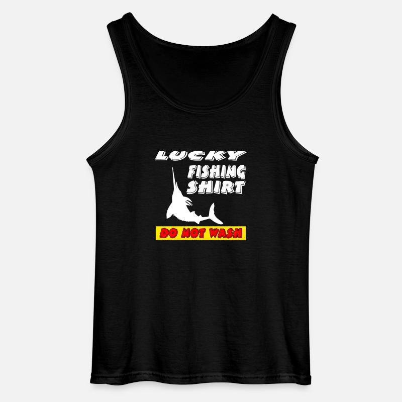 Angeln - Gildan Männer Tank Top - Schwarz