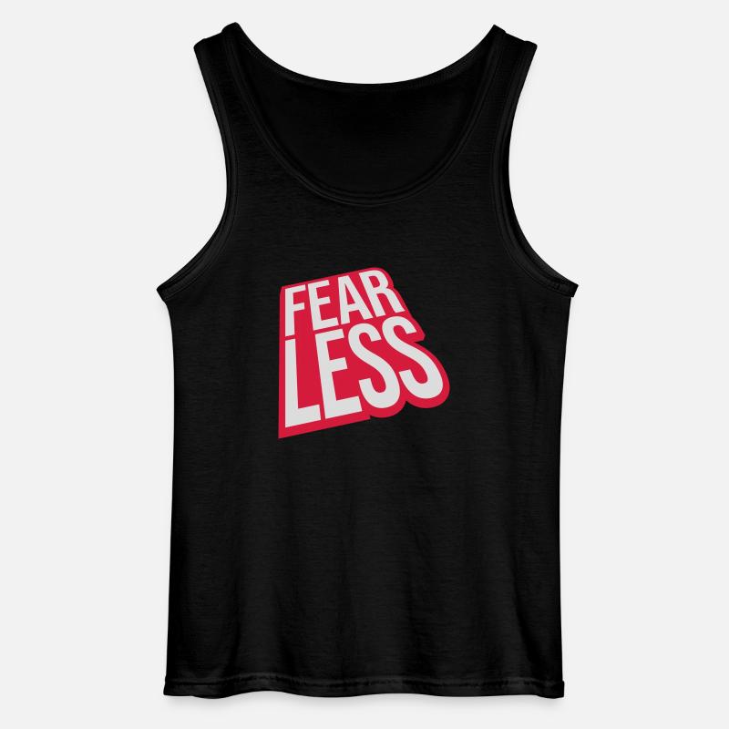 fearless Text Zitat Design - Gildan Männer Tank Top - Schwarz