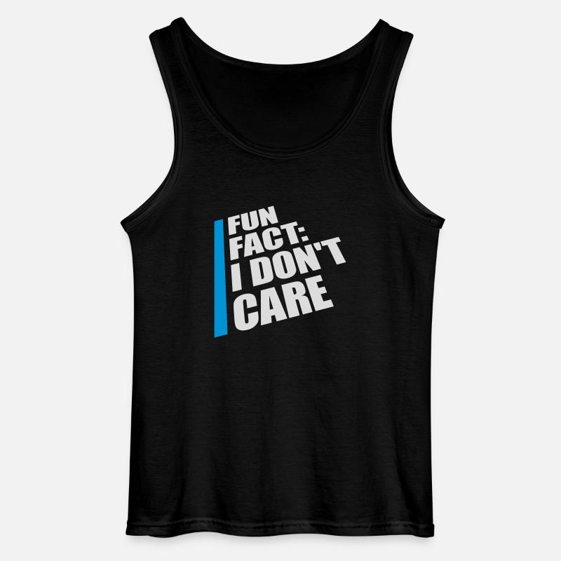 I don't care fact - Gildan Men’s Tank Top - black