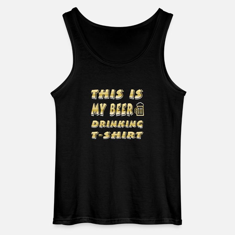 Bier - Gildan Männer Tank Top - Schwarz