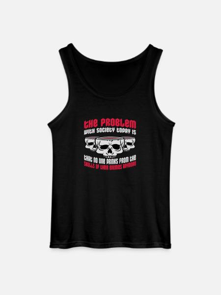 drinks from enemies skulls - Gildan Men’s Tank Top - black