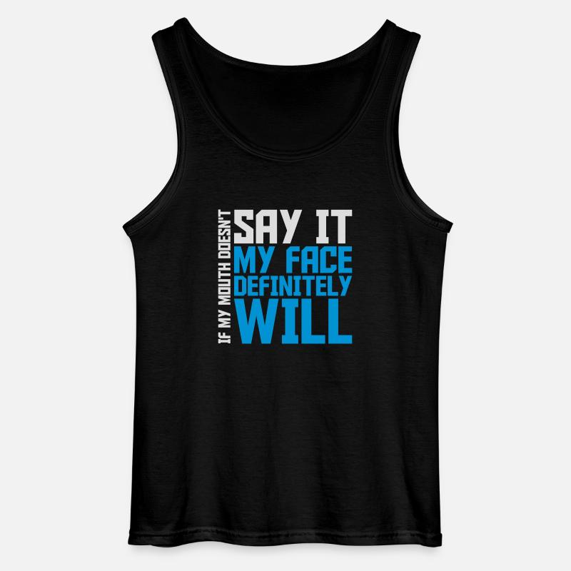 my face definitely will - Gildan Men’s Tank Top - black