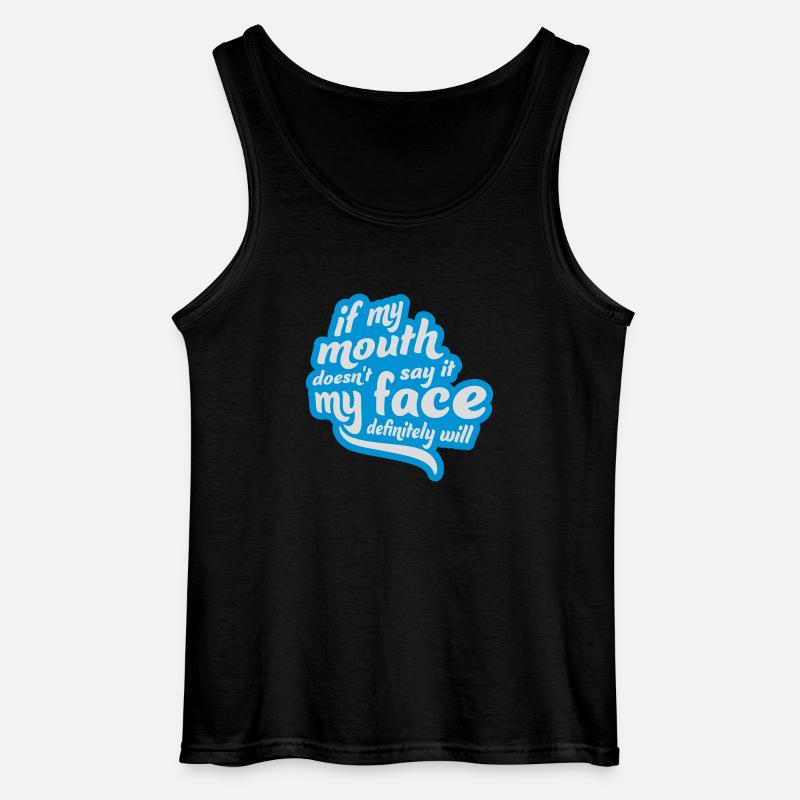 my face definitely will - Gildan Männer Tank Top - Schwarz