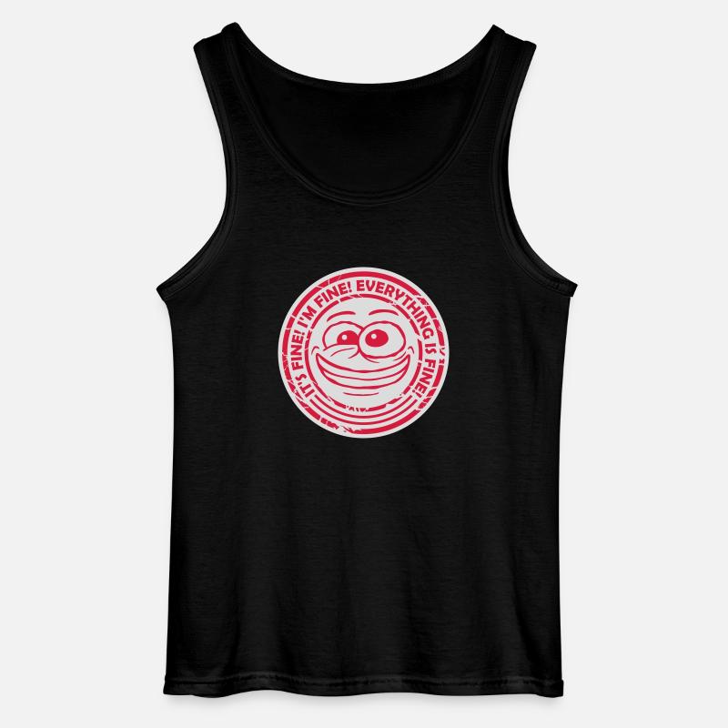 everything is fine Zitat - Gildan Männer Tank Top - Schwarz