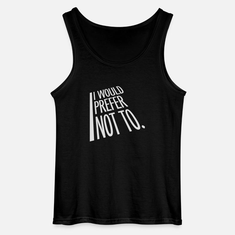 I prefer not to - Gildan Männer Tank Top - Schwarz