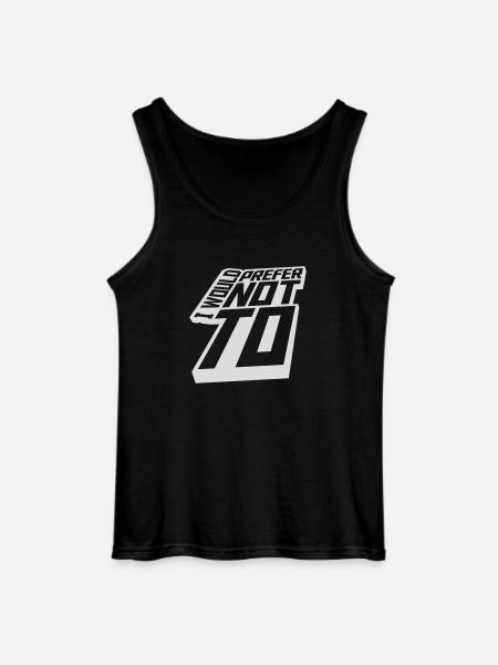I prefer not to - Gildan Männer Tank Top - Schwarz