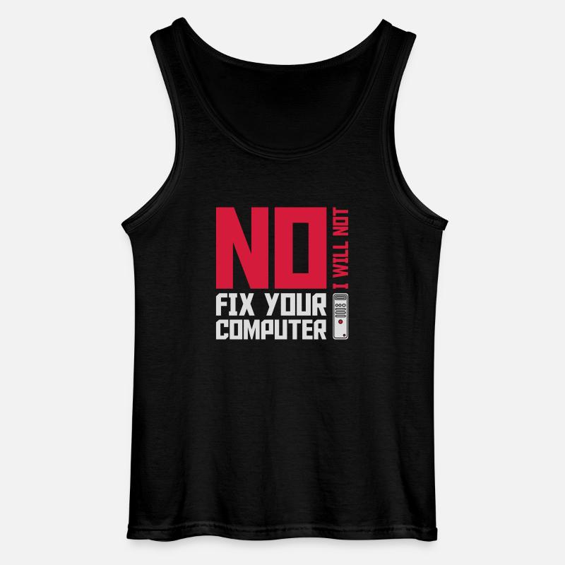 not fix your computer - Gildan Männer Tank Top - Schwarz