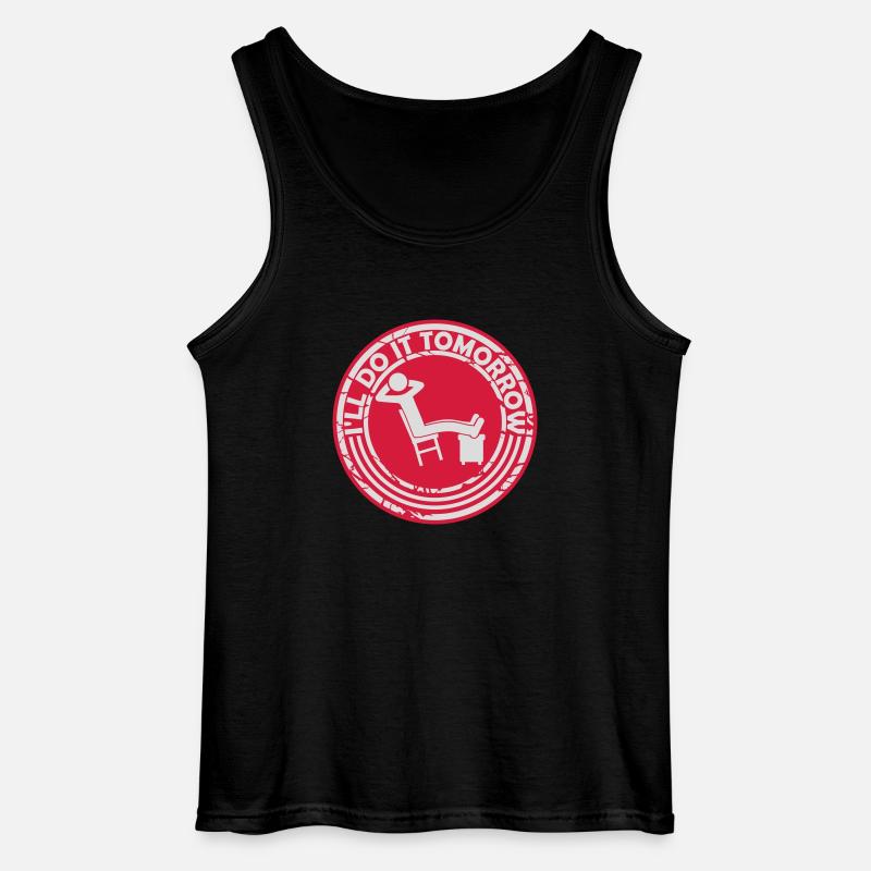 do it tomorrow Zitat - Gildan Männer Tank Top - Schwarz