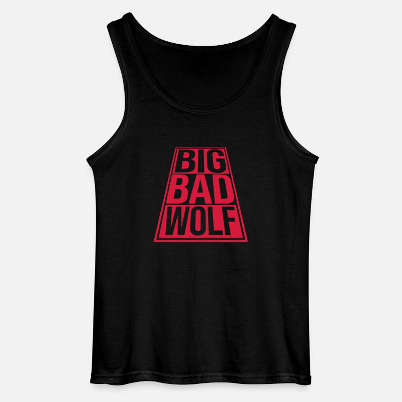 big bad wolf Zitat - Gildan Männer Tank Top - Schwarz
