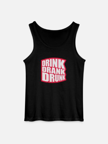 drink drank drunk Zitat - Gildan Männer Tank Top - Schwarz