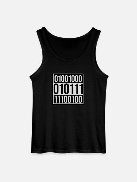 Binary Code Program Language - Gildan Men’s Tank Top - black