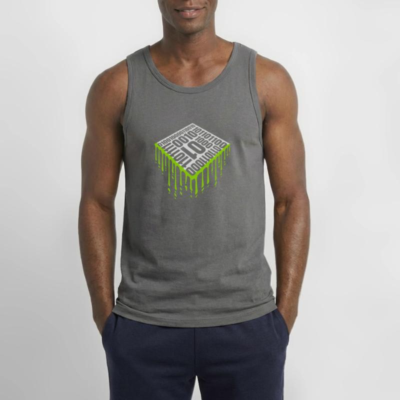 Binär Code Programm Sprache Gildan Männer Tank Top