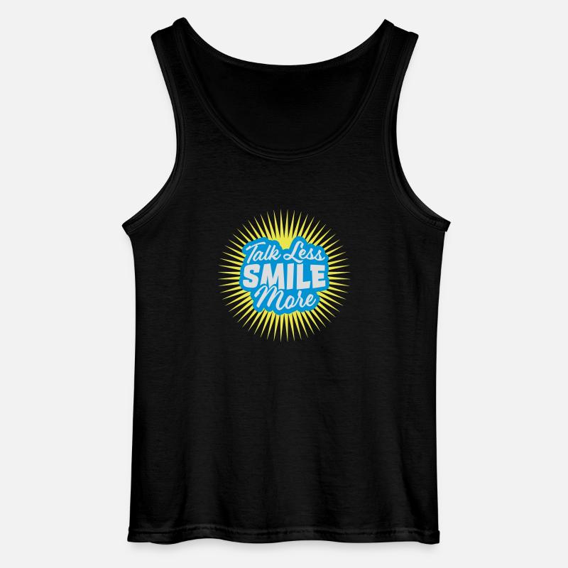 talk less smile more - Gildan Männer Tank Top - Schwarz