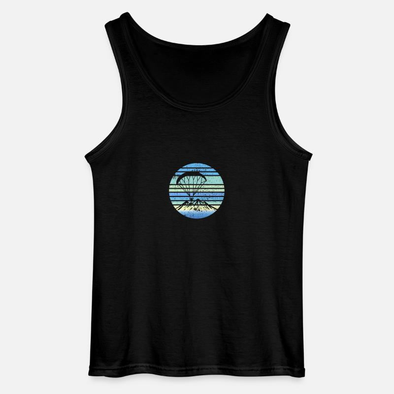 Paramotoring Retro Design - Gildan Männer Tank Top - Schwarz