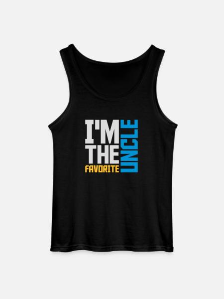 at The Favorite Uncle - Gildan Men’s Tank Top - black