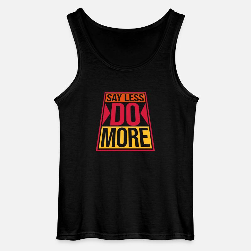 say less do more - Gildan Männer Tank Top - Schwarz