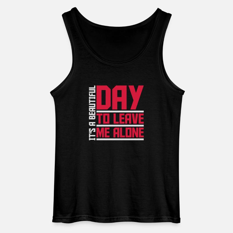 leave me alone day - Gildan Männer Tank Top - Schwarz