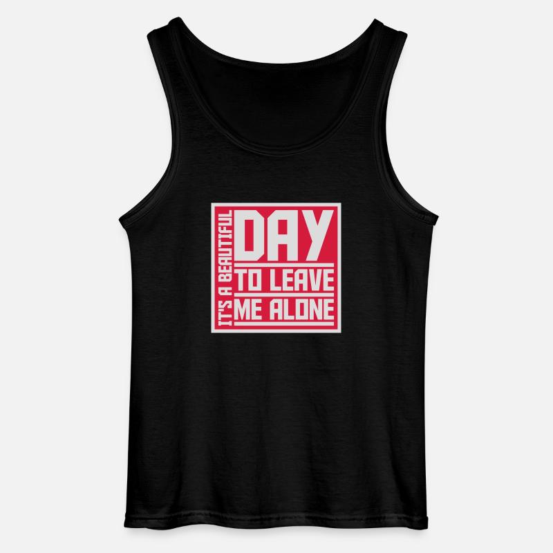 leave me alone day - Gildan Männer Tank Top - Schwarz