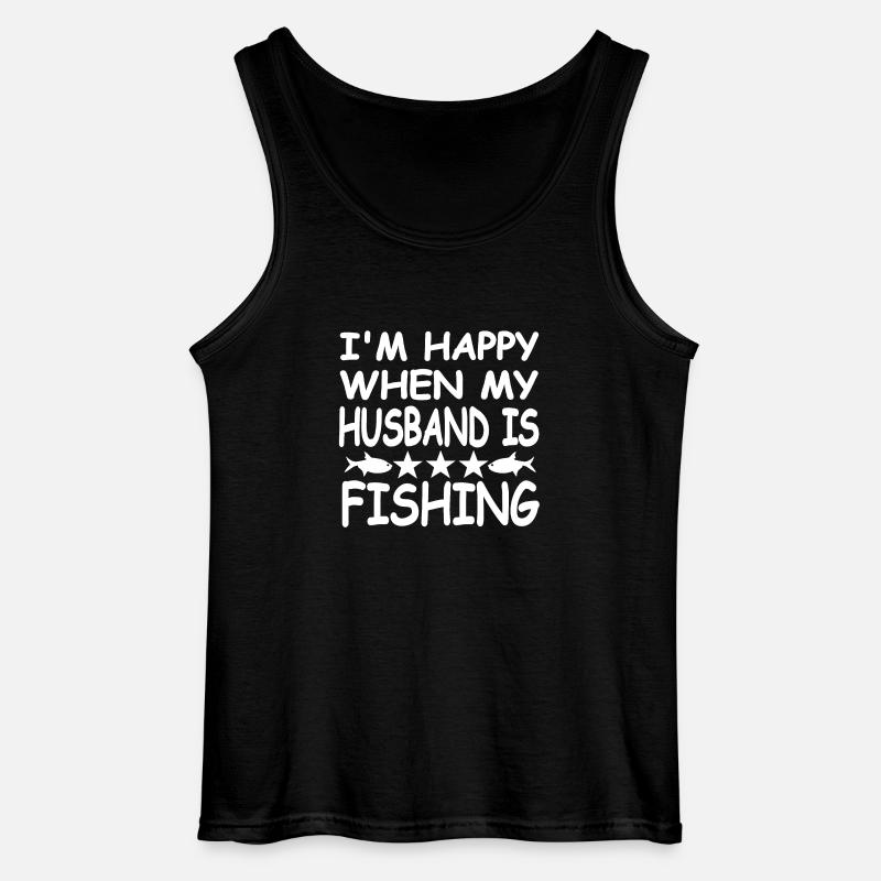 Angeln - Gildan Männer Tank Top - Schwarz