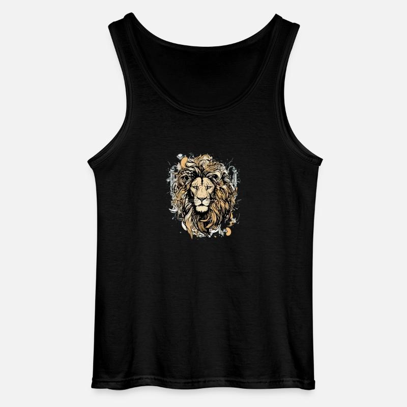 Grik der Löwe - Gildan Männer Tank Top - Schwarz