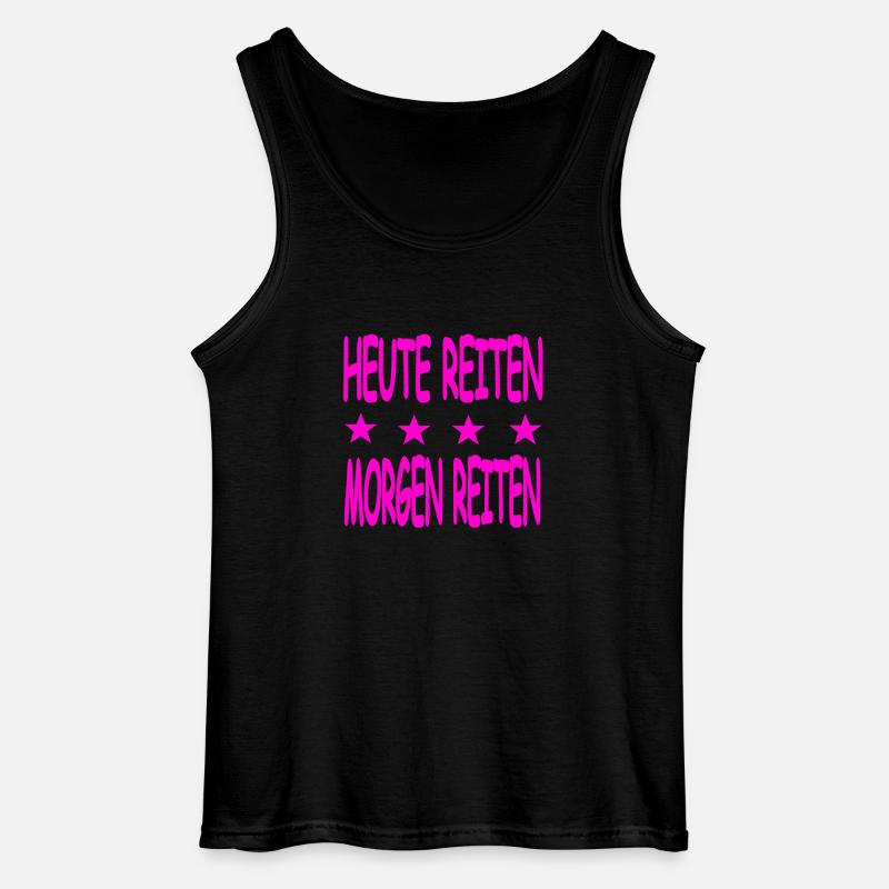 Reiten - Gildan Männer Tank Top - Schwarz