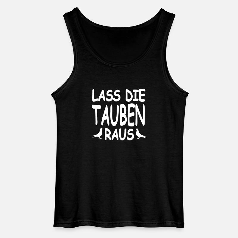 Tauben - Gildan Männer Tank Top - Schwarz