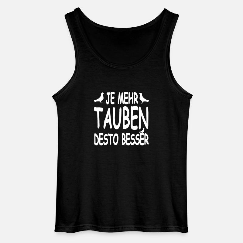 Tauben - Gildan Männer Tank Top - Schwarz