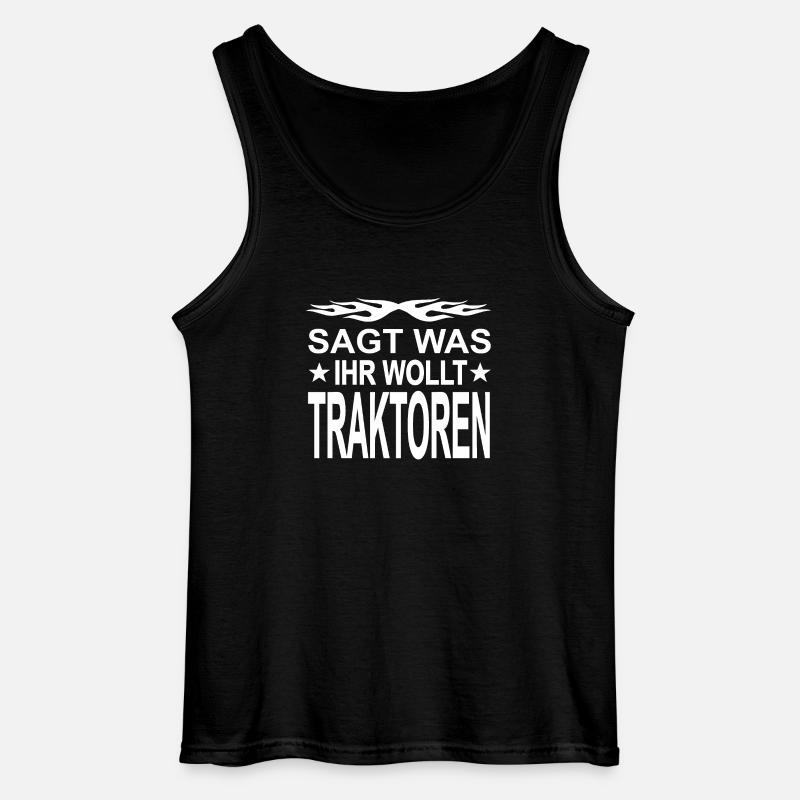 Traktor - Gildan Männer Tank Top - Schwarz