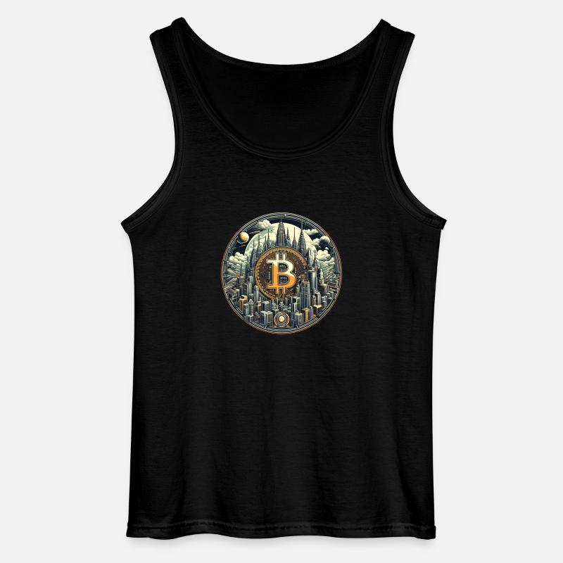 Bitcoin Metropolis - Gildan Männer Tank Top - Schwarz