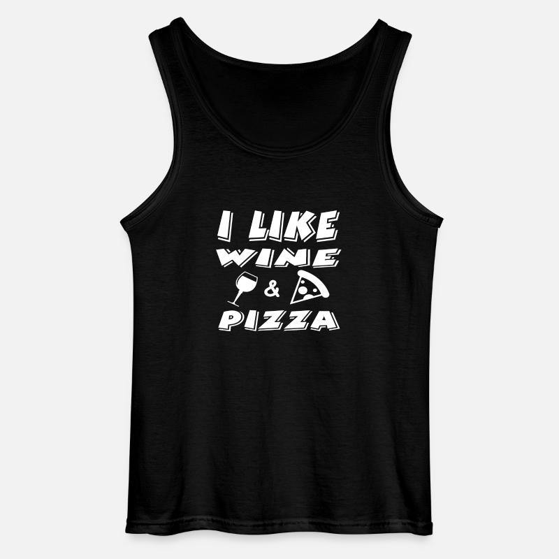 Wein - Gildan Männer Tank Top - Schwarz