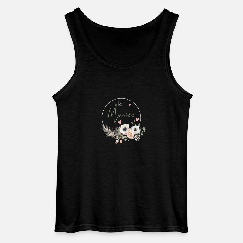 Brautkrone Boho Blumen - Gildan Männer Tank Top - Schwarz