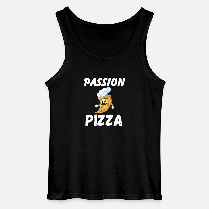 LEIDENSCHAFT PIZZA - Gildan Männer Tank Top - Schwarz