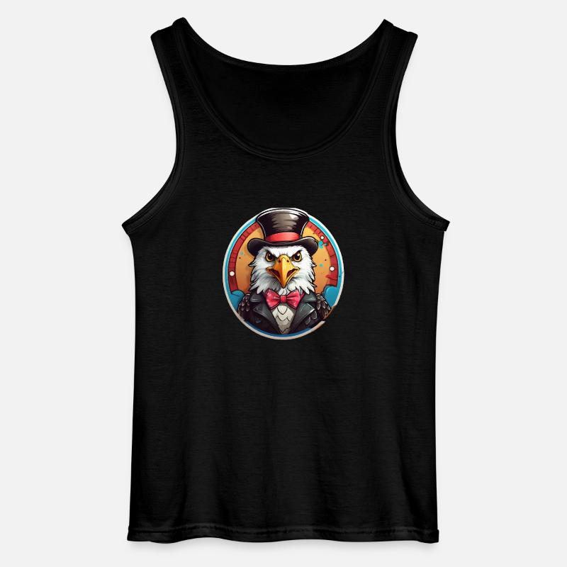 Lustiger Adler Comic - Gildan Männer Tank Top - Schwarz